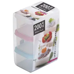 Bộ 3 hộp đựng thực phẩm Million Pack 200 ml (4965534526036)