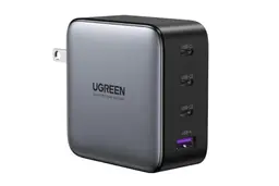 Củ sạc nhanh 3 cổng Ugreen GaN 100W (2 USB-C + USB-A) 40737 Đen