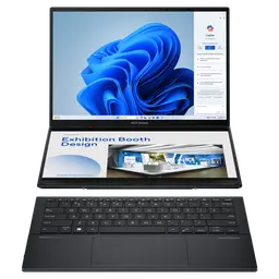 Máy tính xách tay Asus Zenbook Duo UX8406MA-PZ307W U7-155H/AI/16G/512G/14"/Bút/Túi/Win11 _Xám