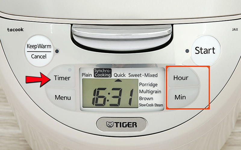 Cách chỉnh giờ nồi cơm điện Tiger (ảnh 2)