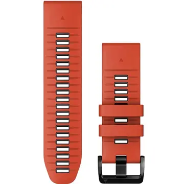 Dây thay thế, Garmin Quickfit 26mm, Đỏ/Xám (Red/Graphite) Silicone (010-13281-04)