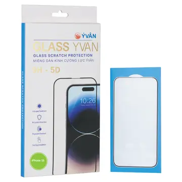 Miếng dán màn hình kính cường lực iPhone 16 5D YVS