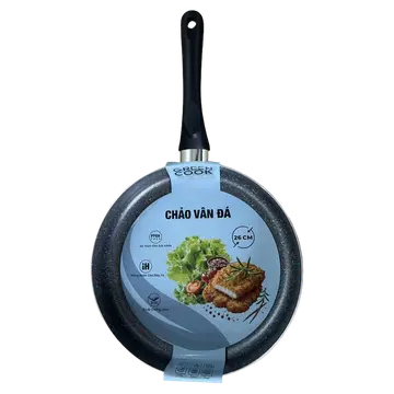 Chảo nhôm vân đá chống dính đáy từ Green Cook GCP251-26IH 26cm
