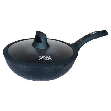 Chảo nh&ocirc;m s&acirc;u l&ograve;ng chống d&iacute;nh đ&aacute;y từ Green Cook GCP2511-24IHD 24cm