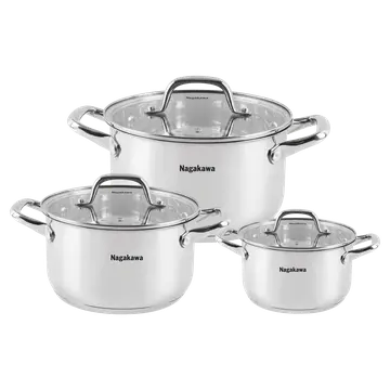 Bộ 3 nồi inox 5 đáy Nagakawa NAG1360