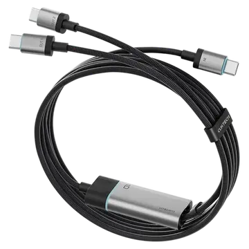 Cáp từ tính sạc nhanh 2 in 1 Type C to 2 Type C 1.35m 100w C2C515 Cuktech