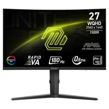 Màn hình cong Gaming MSI MAG 275CQRF QD E2 27 inch WQHD (2560 x 1440)/ VA 180Hz/ USB Type-C/ PD 15W