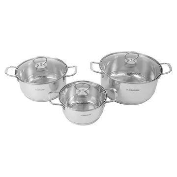 Bộ 3 nồi inox 5 đáy - đáy từ Sunhouse SHG788