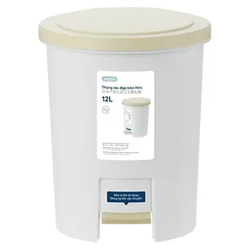 Thùng rác đạp tròn Inochi Hiro 12L