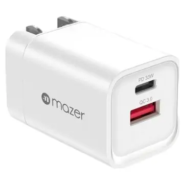 Củ sạc nhanh Mazer Infinite 33W 2 cổng (Type C PD 33W + USB-A 18W)
