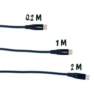 Combo cáp Type-C 0.2/1/2m ivalue Fishtail Đen
