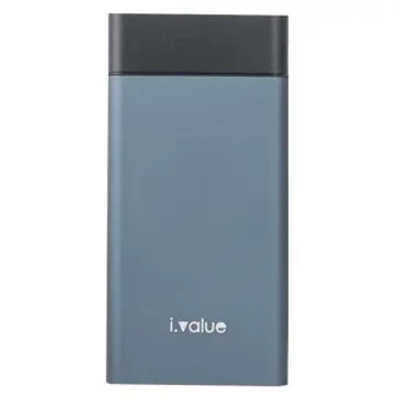 Pin sạc dự phòng cổng Micro & TypeC Li- polymer 10000mAh ivalue MTP100007 Xám đen