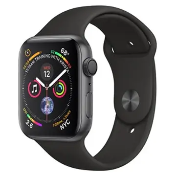 Apple Watch S4 GPS, 44mm viền nhôm xám dây cao su đen
