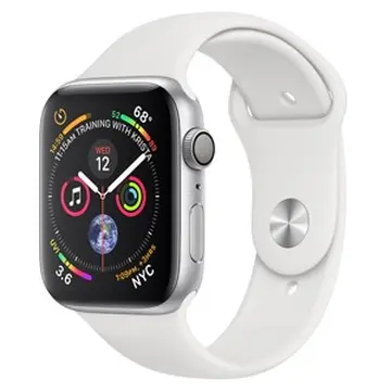 Apple Watch S4 GPS, 44mm viền nhôm dây cao su trắng