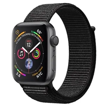 Apple Watch S4 GPS, 44mm viền nhôm xám dây nylon đen