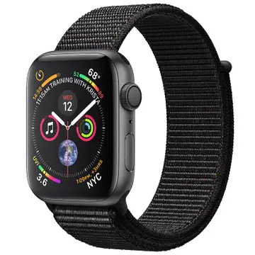 Apple Watch S4 GPS, 44mm viền nhôm xám dây nylon đen
