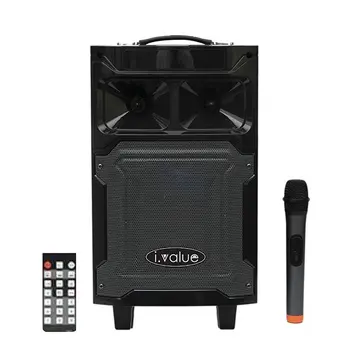 Combo Loa Bluetooth Karaoke i.value 6.5inch Gỗ + Mic không dây