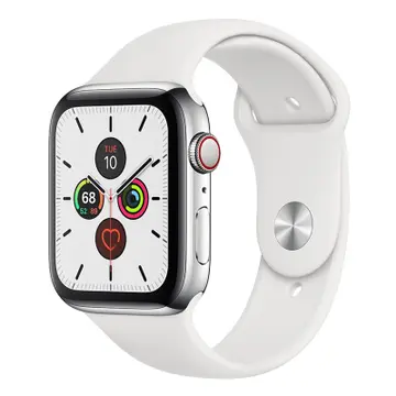 Apple Watch Series 5 GPS + Cellular, 44mm viền thép dây cao su