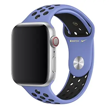 Dây đeo Apple Watch 44mm Royal Pulse/Black Nike Sport Band S/M & M/L