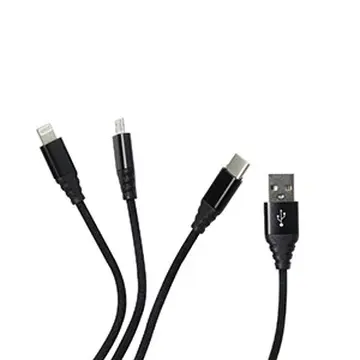 Cáp 3 trong 1 Lightning- Type C - Micro ivalue Knit 1m