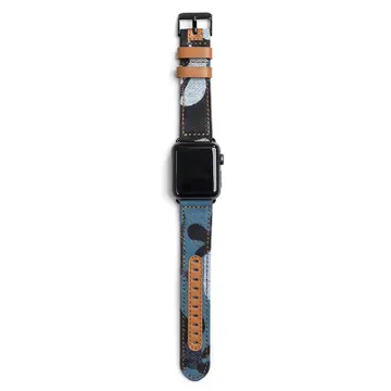 Dây đeo Apple Watch S3/S4/S5 - 40mm Vải sợi Veined Watchband i.Value Camouflage Deep Blue Xanh lính