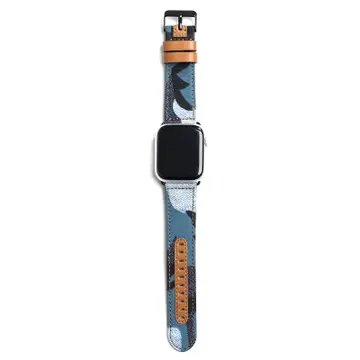 Dây đeo Apple Watch S3/S4/S5 - 44mm Vải sợi Veined Watchband i.Value Camouflage Deep Blue Xanh lính