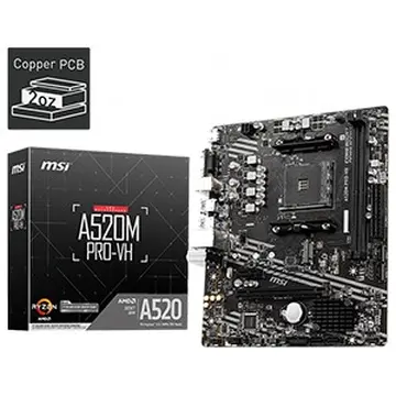 Mainboard MSI A520M PRO-VH ( AMD AM4 - m-ATX Form Factor - DDR4 )