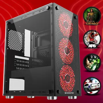 PC Gaming E-POWER 015 Core i5 10400F 2.9 GHz-4.3 GHz/8 GB/256 GB/600 W/GT 1050 Ti 4 GB