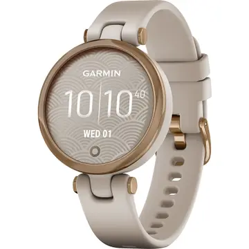 Đồng hồ thông minh Garmin Lily, KOR/SEA, Vàng hồng, vàng cát sáng, Dây silicon (Demo)_010-02384-51