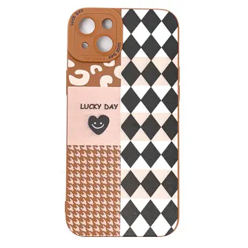 Ốp lưng iPhone 14 Max Meetu họa tiết caro