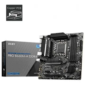 Mainboard MSI PRO B660M-A DDR4 ( LGA1700 - mATX From Factor - DDR4 )