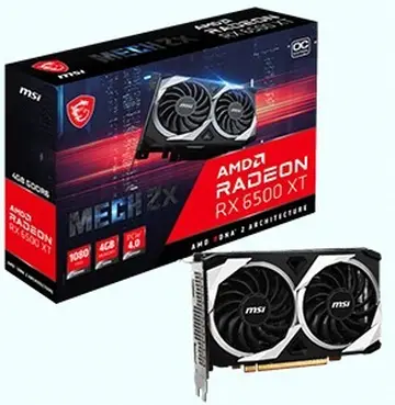 Card đồ hoạ MSI RX 6500 XT MECH 2X 4G OC - 4GB GDDR6 - 64 bit