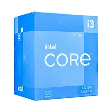 Bộ vi xử lý Intel Core i3 12100F (LGA 1700/4 Core-8 Thread/3.3 GHz-4.3 GHz/12 MB/58 W)