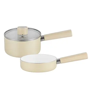 Bộ 1 nồi 1 chảo nhôm 4 lớp chống dính đáy từ Elmich Baby EL-5118WB