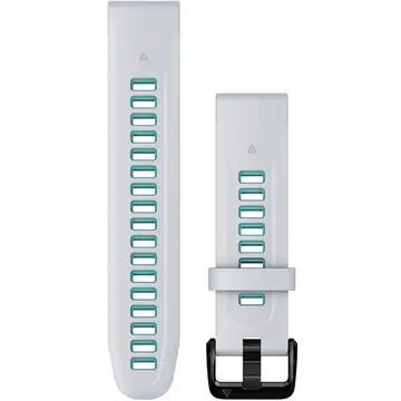 Dây thay thế Garmin QuickFit 20mm Trắng/Xanh lơ (White/Aqua) Silicone (010-13279-07)