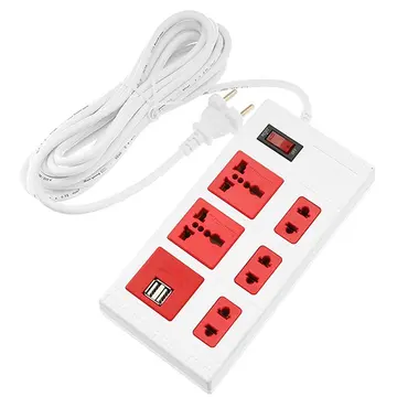 Ổ cắm điện 5 lỗ 2 USB 2m Điện Quang ECO ĐQ ESK 5ECO 2A Trắng