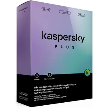 Phần mềm diệt virus Kaspersky Plus 3 thiết bị/năm
