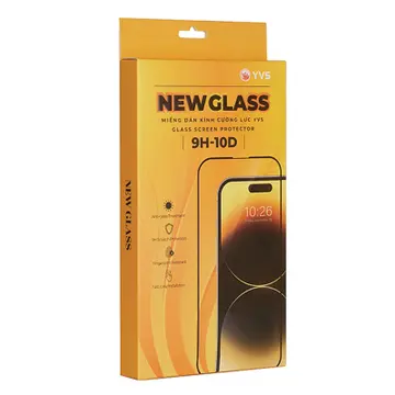 Miếng dán màn hình kính cường lực chống vân tay iPhone 15 10D YVS