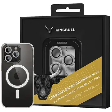 Miếng dán kính cường lực camera iPhone 15 Pro/15 Pro Max Mipow Viền Bạc
