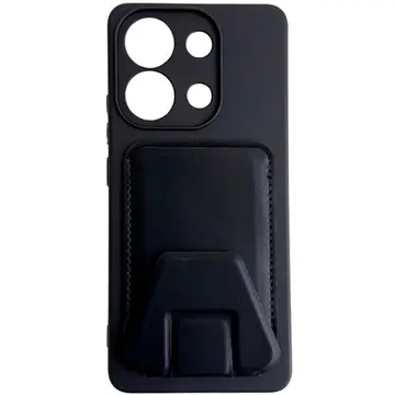 Ốp lưng Xiaomi Redmi Note 13 đa năng giả da có đế dựng có khe thẻ