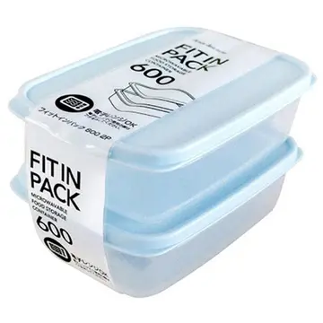 Bộ 2 hộp đựng thực phẩm bằng nhựa 600ml (4973430022897)
