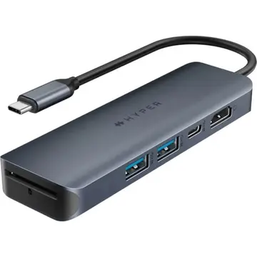 Cáp Hub USB-C 6 in 1 Hyperdrive Next HD4002 KG