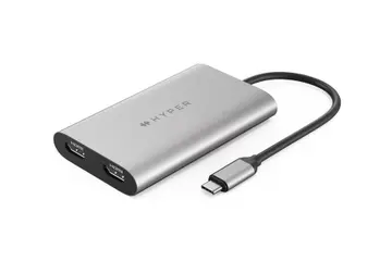 Cáp Hub Type C 4k HDMI (2 màn hình) Hyperdrive HDM1
