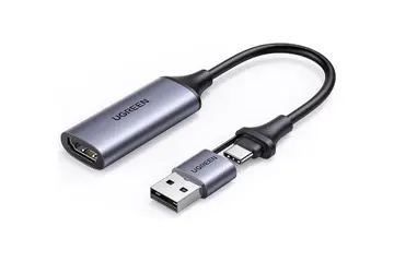 Cáp chuyển USB + Type C sang HDMI âm dùng ghi hình Livestream (40189)