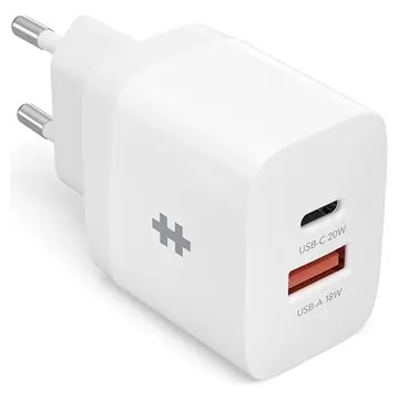 Củ sạc nhanh HyperJuice 20W 2 cổng (Type C PD 20W + USB-A 18W)