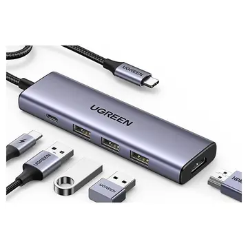 Cáp Hub Type C 5 in 1 Ugreen 15596