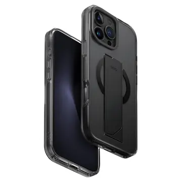 Ốp lưng magsafe iPhone 16 Pro Max nhựa cứng, có giá đỡ Heldro Max Magclick UNIQ Vapour Smoke