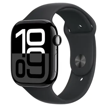Đồng hồ Apple Watch Series 10 GPS 46mm Viền Nhôm Đen Bóng Dây Cao Su S/M Demo 3N496PA/A