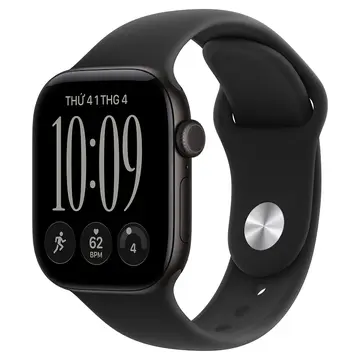 Apple Watch Series 12 5G 42mm Viền nhôm Đen dây cao su Đen - S/M