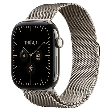 Apple Watch Series 12 5G 46mm Viền titan Tự Nhiên dây Milan Tự Nhiên - M/L